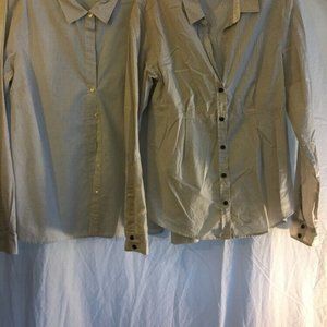 James Perse Striped Dress Shirts Lot of 2
